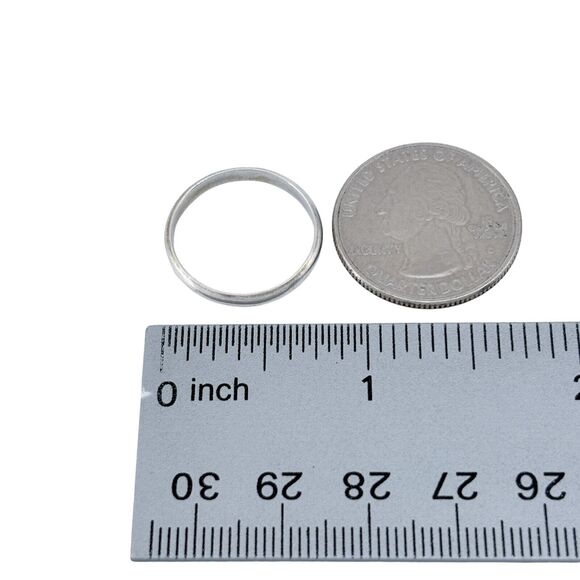 Vintage Sterling Silver 925 IBB 2.7mm Band Ring Size 7.75 - Picture 6 of 7